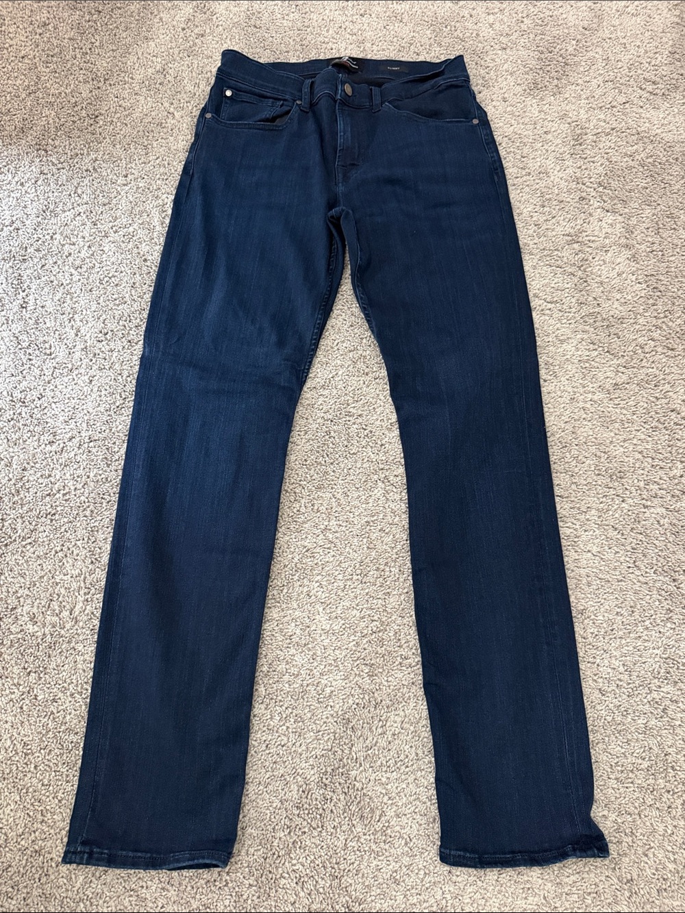 Men's Dark Blue Straight-Leg Jeans